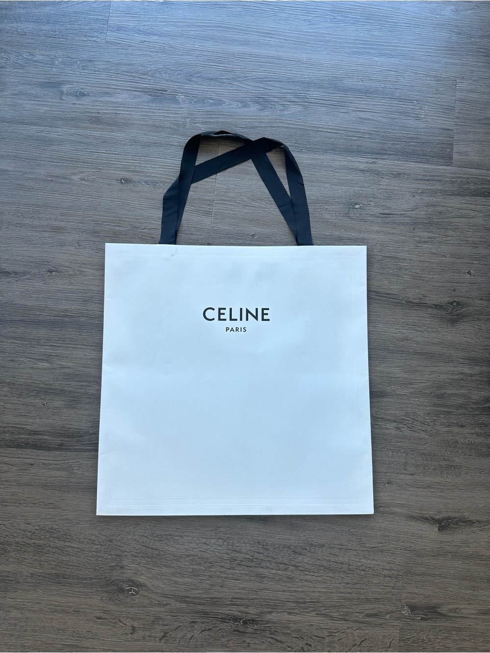 Large Celine White Shopping Bag